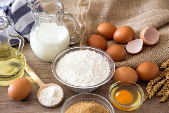 homemade sweets - eggs, flour, milk.