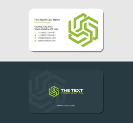 business card, wind energy, green color, design template, corporate identity and stationery