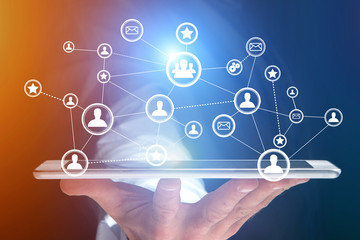 Concept of business international network interface - Technology concept