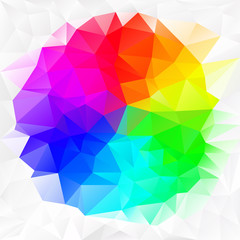 vector abstract irregular polygon background with a triangle pattern in colorful spectrum color