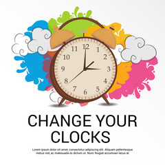 Daylight Savings Time with Clock Concept