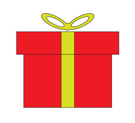 Gift box icon vector isolated in white background.