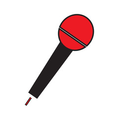 Microphone icon vector isolated in white background.