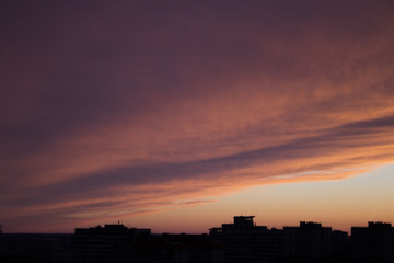 Beautiful sunset in the town of vanilla