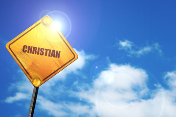 Naklejka premium christian, 3D rendering, traffic sign
