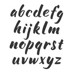 Vector handwritten alphabet. Lowercase letters
