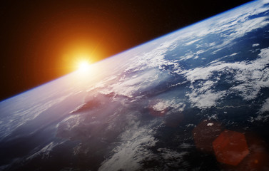 Planet Earth in space 3D rendering elements of this image furnished by NASA