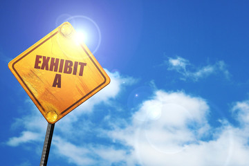 exhibit a, 3D rendering, traffic sign