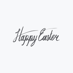 Vector eps hand lettering words Happy easter calligraphy