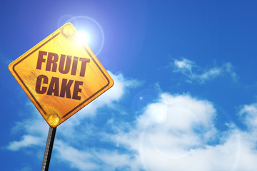 fruit cake, 3D rendering, traffic sign