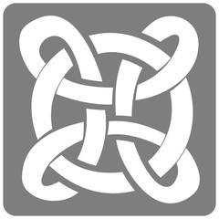 monochrome icon with Celtic art and ethnic ornaments for your design