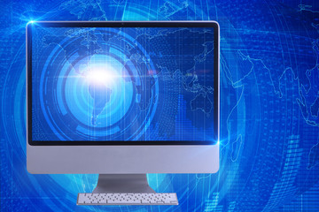 Computer screen in business concept