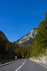 Austrian road through moutains