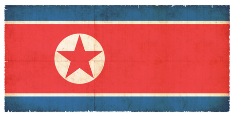 Grunge-Flagge Nordkorea