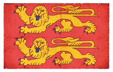 Grunge Flagge Normandie (Frankreich)