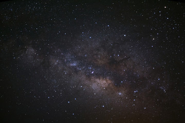 Fototapeta premium milky way galaxy. Long exposure photograph.With grain