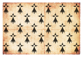 Grunge Flagge Herzogtum Bretagne (Frankreich)