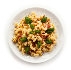 Pasta with meat and vegetables