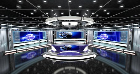 Virtual TV News Set 1
