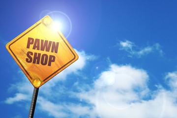 pawn shop, 3D rendering, traffic sign