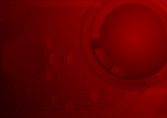 Obraz premium gray abstract hexagon and circle lines background vector