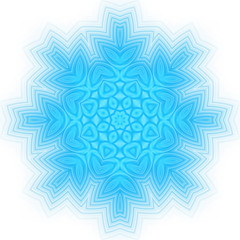 Abstract blue shape on white