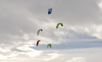 sky kite surfing.
