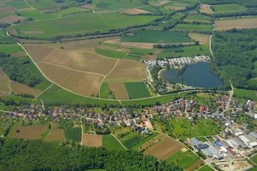 aerial view of the rural area  near Oberbruch in Baden Germany