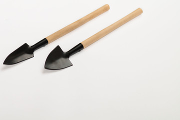 garden shovel on a white background