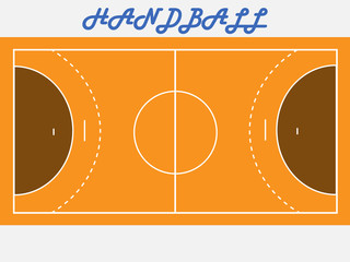 Handball court illustration