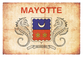 Grunge-Flagge Mayotte (Frankreich)