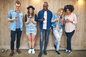 Using smartphones at party