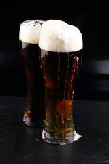 Still Life with a draft beer by the glass.
