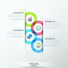 Modern infographics options banner.