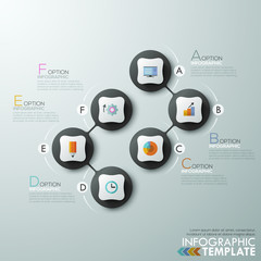 Modern infographics options banner.