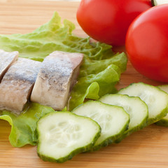 herring and vegetables