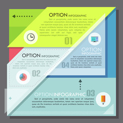 Modern infographics options banner