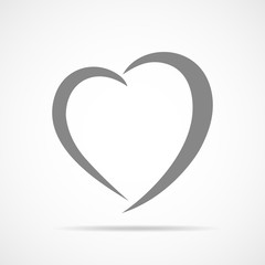 Abstract heart icon. Vector illustration.