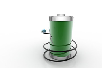 Rechargeable battery with cord wire