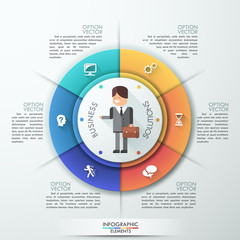 Modern infographics options banner with realistic arrow. Vector. Can be used for web design and  workflow layout