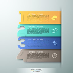 Modern infographics options banner.