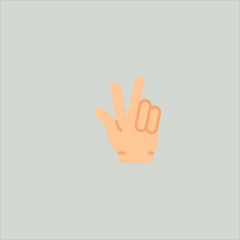 fingers icon flat design