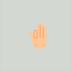 fingers icon flat design