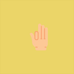 fingers icon flat design