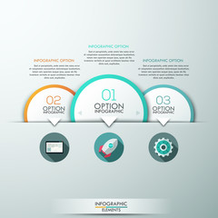 Modern infographics options banner.