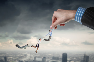 Hand of power and control    . Mixed media