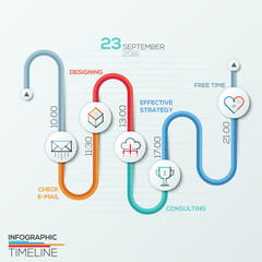 Modern infographics options banner.
