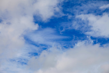 Blue sky with clouds.