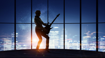 Music is her lifestyle    . Mixed media