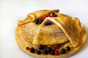 Tasty pancakes with a syrup